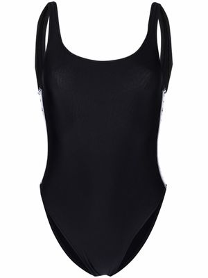 Chiara Ferragni maillot de bain à bande logo - Noir