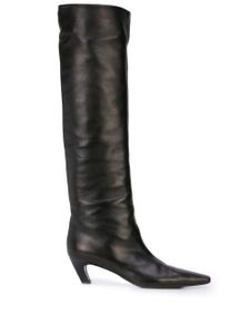 KHAITE bottes The Davis 50 mm en cuir - Noir