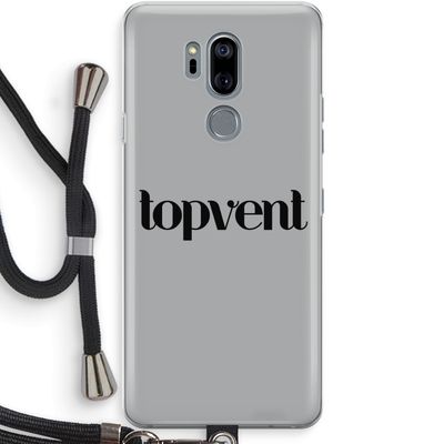 Topvent Grijs Zwart: LG G7 Thinq Transparant Hoesje met koord