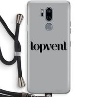 Topvent Grijs Zwart: LG G7 Thinq Transparant Hoesje met koord