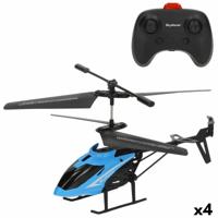 Helikopter op afstandsbediening Colorbaby (4 Stuks)
