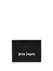 Palm Angels grained logo-print cardholder - Noir