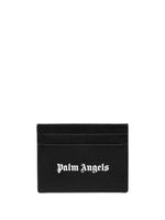 Palm Angels grained logo-print cardholder - Noir - thumbnail