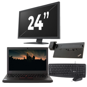 Lenovo ThinkPad X270 - Intel Core i5-7e Generatie - 12 inch - 8GB RAM - 240GB SSD - Windows 11 + 1x 24 inch Monitor