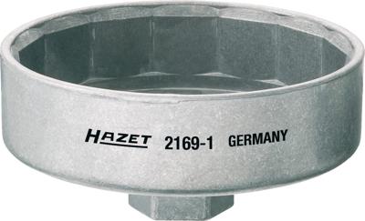 HAZET Oliefitersleutel 2169-1 · 1/2 inch (12,5 mm) vierkant hol · Buiten-15-kant-profiel · SW 92 mm