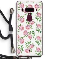 Kleine roosjes: HTC U12+ Transparant Hoesje met koord