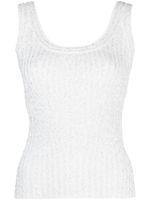 Missoni sequin-embellished ribbed top - Blanc - thumbnail