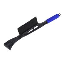 IJskrabber met borstel - extra lang - zwart/blauw - 53 cm - kunststof - raamkrabber