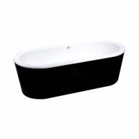 Best Design Vrijstaand Ligbad Black & White 178X80X55 cm - thumbnail