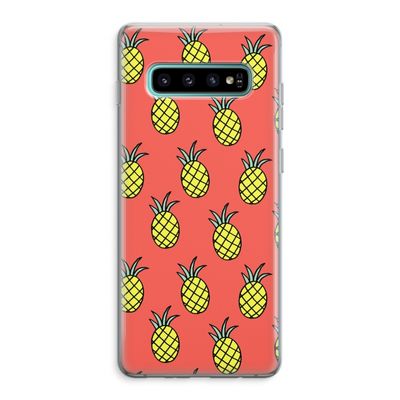 Ananas: Samsung Galaxy S10 Plus Transparant Hoesje
