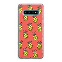 Ananas: Samsung Galaxy S10 Plus Transparant Hoesje