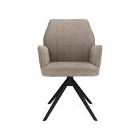 Haluta Draaibare Eetkamerstoel met arm Revi - Beige Haluta Draaibare Eetkamerstoel met arm Revi - Beige