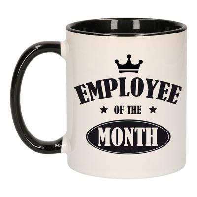 Collega cadeau koffiemok - beker - Employee of the month - werknemer van de maand - wit - personeel Collega cadeau koffiemok - beker - Employee of the month - werknemer van de maand - wit - personeel