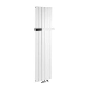 Designradiator Sapho Colonna Recht Middenaansluiting 45x180 cm 910W Wit Sapho