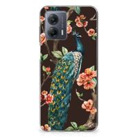 Motorola Moto G53 | TPU Hoesje | Pauw met Bloemen