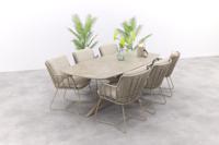 4SO Fabrice/Prado deens ovale tuinset (7-delig) - Latte