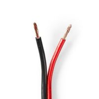 Speaker-Kabel | 2 x 2,50 mm2 | 15 m op rol | Rood/Zwart - thumbnail