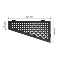 Schluter Shelf-E-S3 planchet - 29.5x15.4x0.5cm - inbouw - Perforatie: Floral - gecoat donker antraciet ses3d5tsda