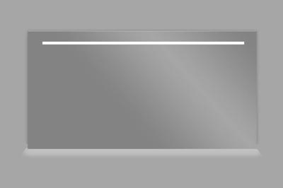 Aluminium spiegel met LED verlichting en onderverlichting 160 Aluminium spiegel met LED verlichting en onderverlichting 160