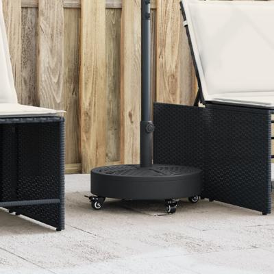 VidaXL Parasolvoet met wielen voor stok van ø38 / 48 mm 27 kg rond