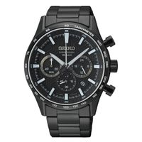 Seiko SSB415P1 Horloge staal zwart 43 mm