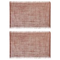 Set van 8x stuks placemats uni terra bruin jute 45 x 30 cm - thumbnail