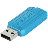 Verbatim USB DRIVE 2.0 PINSTRIPE USB-stick 64 GB Blauw 49961 USB-A 2.0