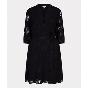 Esqualo - Zwart | Dames | Jurk | Zwart | 40 | regular | Kamst mode