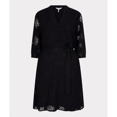 Esqualo - Zwart | Dames | Jurk | Zwart | 44 | regular | Kamst mode