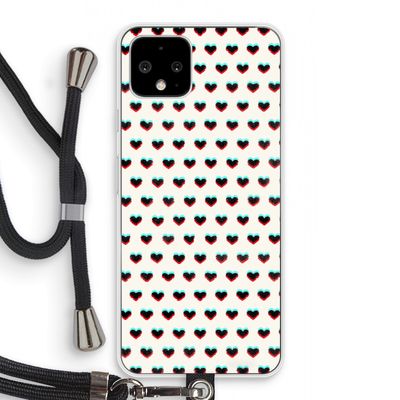 Hartjes: Pixel 4 Transparant Hoesje met koord