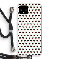 Hartjes: Pixel 4 Transparant Hoesje met koord