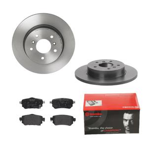 Remmenset, remschijf BREMBO, Remschijftype: Massief, Inbouwplaats: Achteras: , u.a. für Nissan, Renault