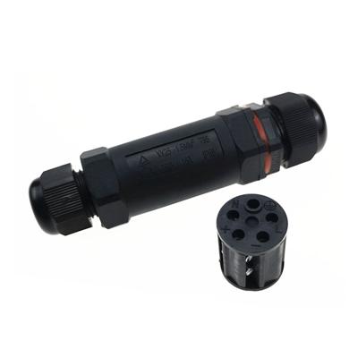 XY25 IP68 waterdichte 5 pins rechte kabelaansluiting
