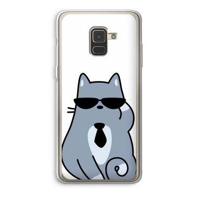 Cool cat: Samsung Galaxy A8 (2018) Transparant Hoesje