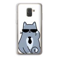 Cool cat: Samsung Galaxy A8 (2018) Transparant Hoesje
