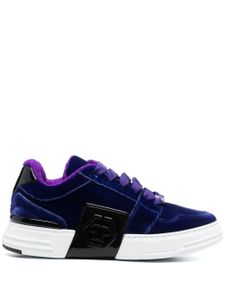 Philipp Plein baskets en velours à lacets - Violet