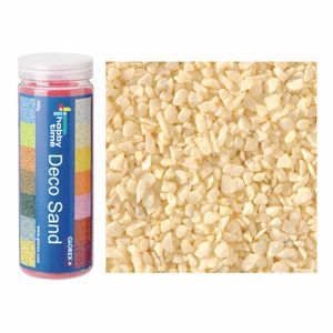 3x busjes grof decoratie zand/kiezels creme wit 500 gram