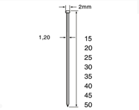 Dutack 1.2mm minibrads | 45mm | 5000 stuks - 5134034