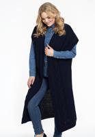 Yoek Mouwloos vest CABLE | Blauw | Maat 50/52