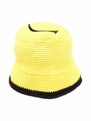 Philosophy Di Lorenzo Serafini Kids bonnet en maille à logo brodé - Jaune