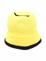 Philosophy Di Lorenzo Serafini Kids bonnet en maille à logo brodé - Jaune Philosophy Di Lorenzo Serafini Kids bonnet en maille à logo brodé - Jaune