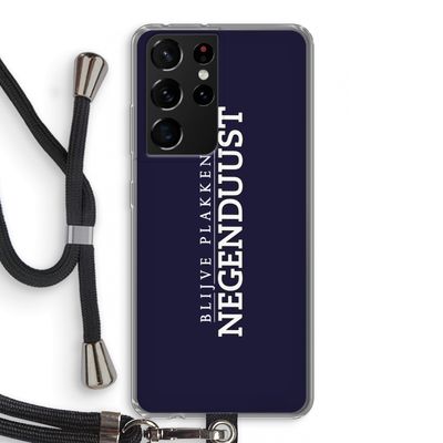 Blijve plakken in Negenduust: Samsung Galaxy S21 Ultra Transparant Hoesje met koord