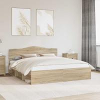 Bedframe met hoofdeinde Sonoma 200 x 200 cm Massief grenenhout