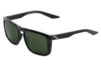 100% Renshaw Bril Gloss Black Grey Green Lens 100% Renshaw Bril Gloss Black Grey Green Lens