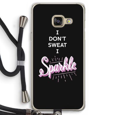 Sparkle quote: Samsung Galaxy A3 (2016) Transparant Hoesje met koord
