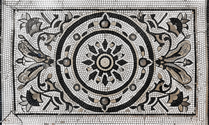Art nouveau-ontwerp vinyl tapijt eetkamer