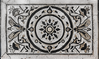 Art nouveau-ontwerp vinyl tapijt eetkamer