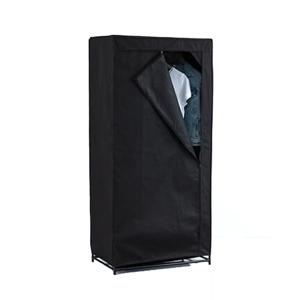 Mobiele kledingkast - opvouwbaar - zwart - kunststof - 70 x 46 x 149 cm - Hanglussen