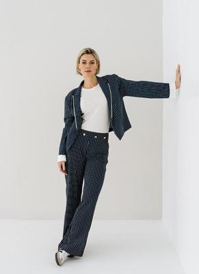 Maicazz Xavi Sp25.t30.715 Broek Navy Pinestripe