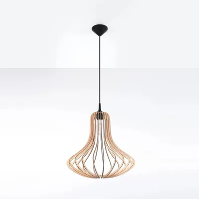 Hanglamp hout e27 Iza fitting 30 cm